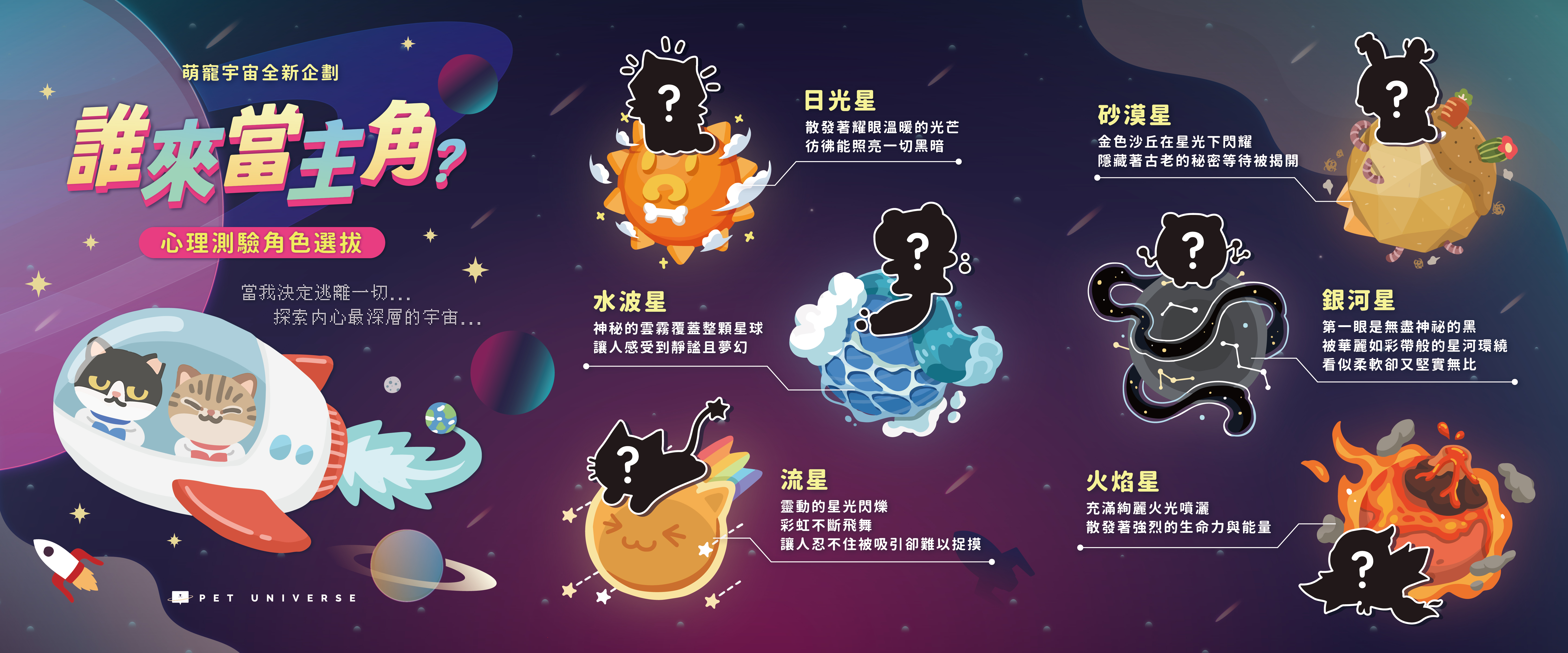 【Threads徵集】萌寵宇宙企劃🚀心理測驗 ✦ 角色選拔